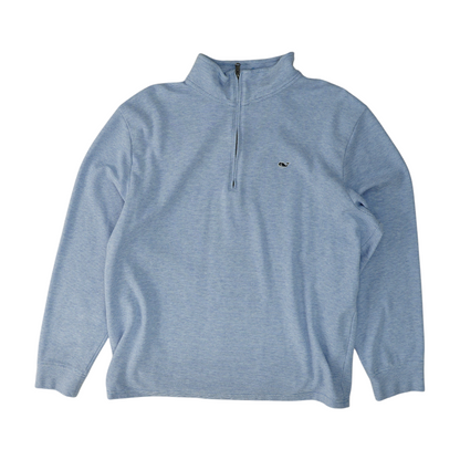 Blue Striped 1/4 Zip Pullover