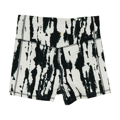 Black Abstract Active Shorts