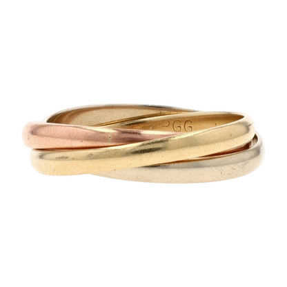 14K Tri-Tone Gold Band Ring