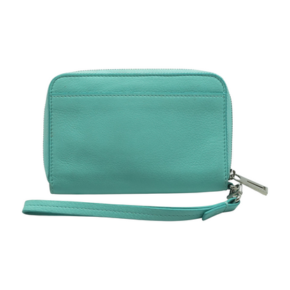 Leather Zip Around Wristlet