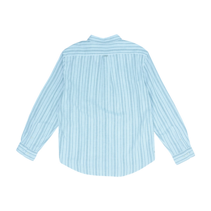 Gray Striped Long Sleeve Button Down