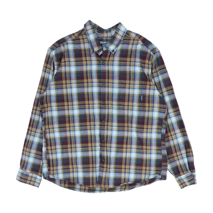 Tan Plaid Flannel Button Down
