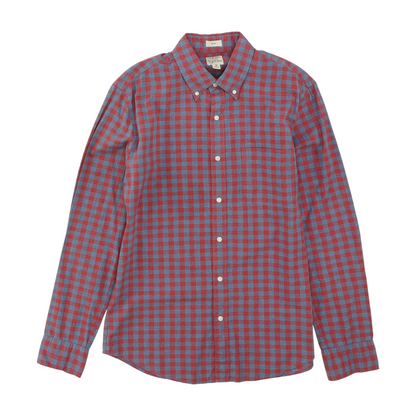 Red Check Long Sleeve Button Down