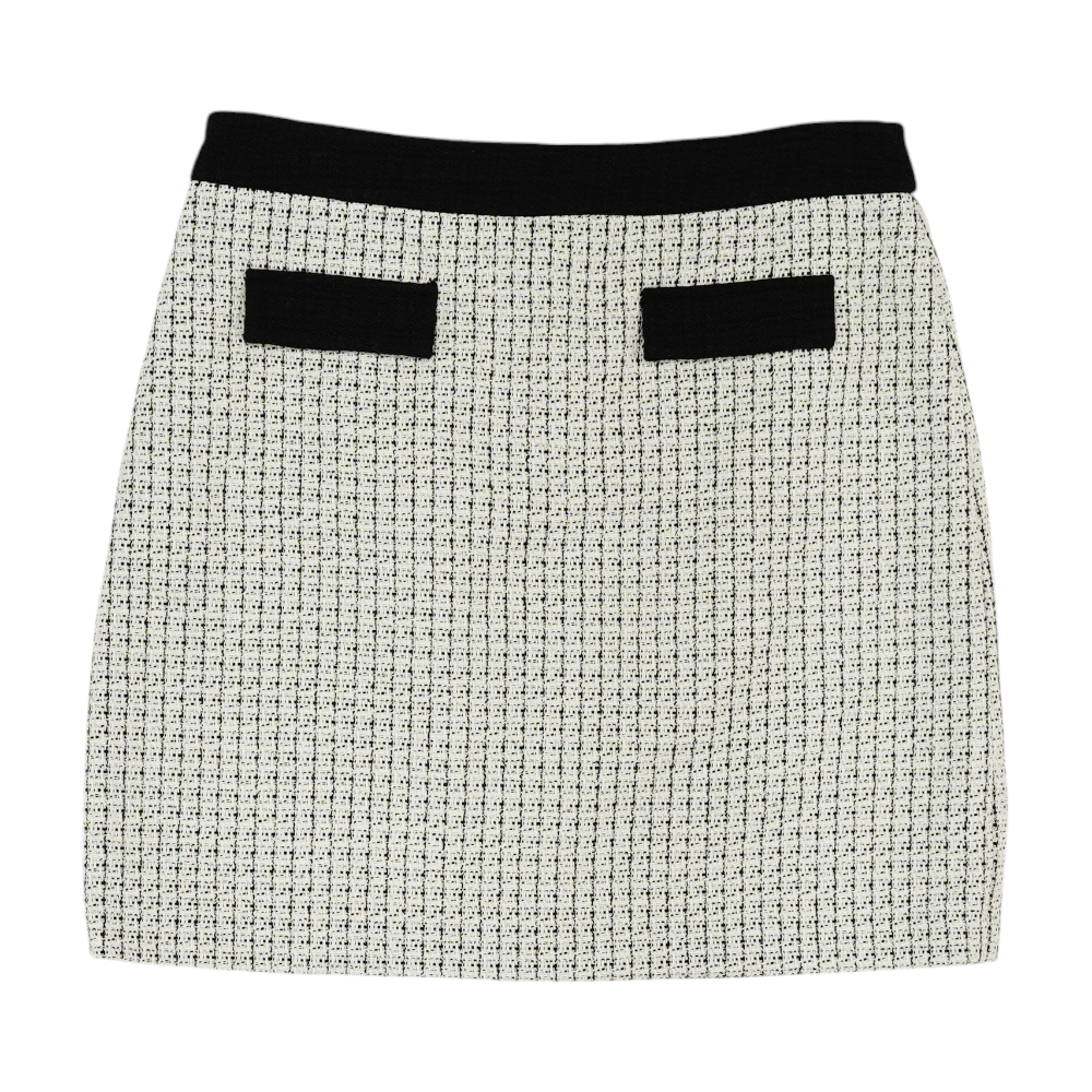 White Check Mini Skirt