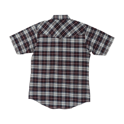 Red Plaid Short Sleeve Button Down