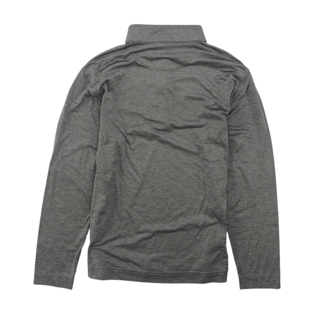 Gray Solid 1/4 Zip Pullover