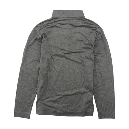 Gray Solid 1/4 Zip Pullover