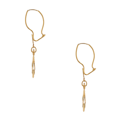 21K Yellow Gold Dangle Earrings