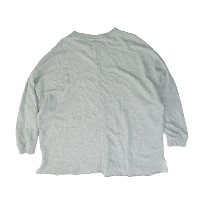 Gray Solid Sweatshirt Pullover