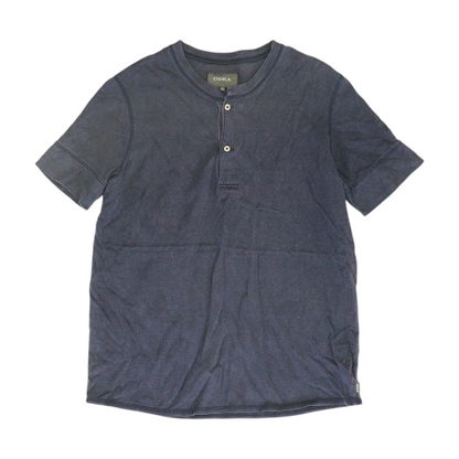 Navy Solid Henley T-Shirt