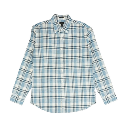 Blue Plaid Long Sleeve Button Down