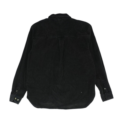 Gray Solid Long Sleeve Button Down