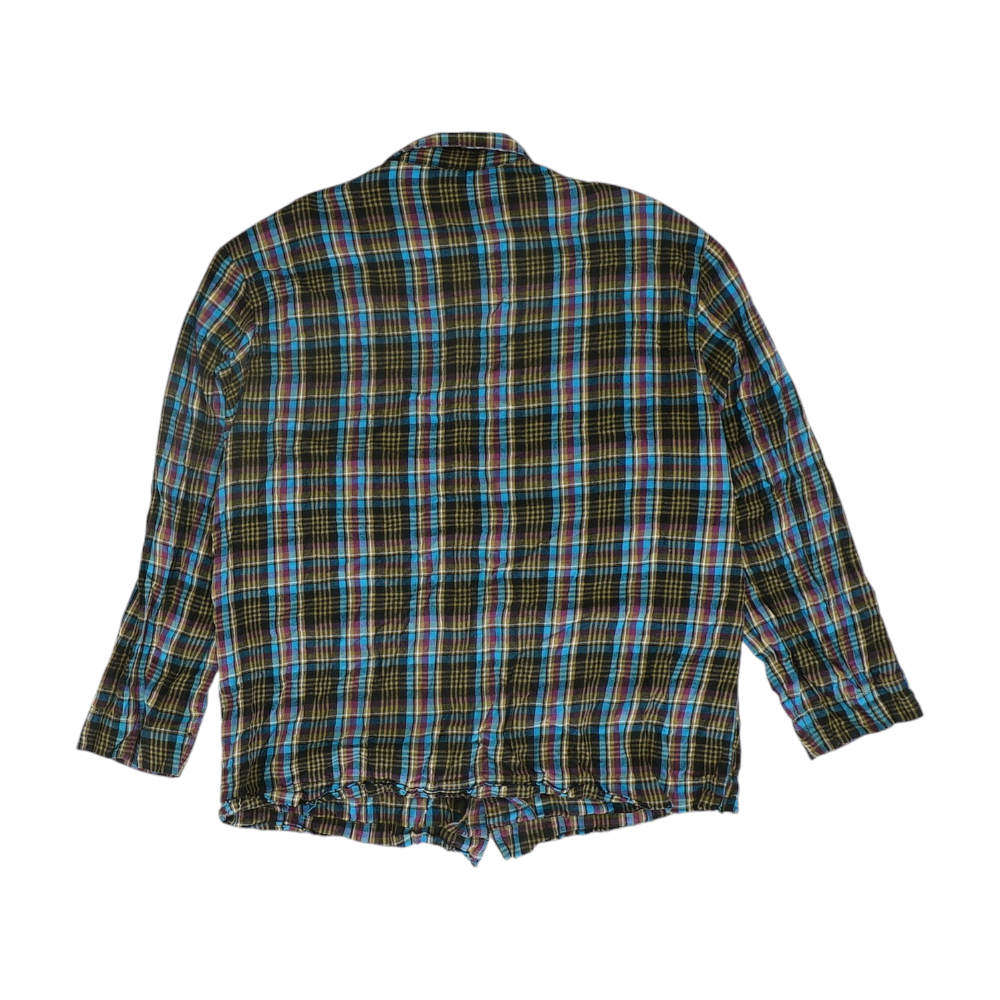 Multi Plaid Flannel Button Down