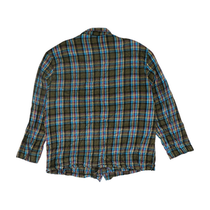 Multi Plaid Flannel Button Down