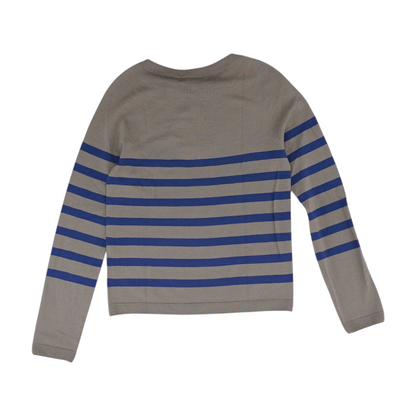 Brown Striped Pullover Sweater