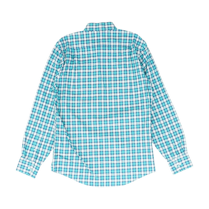 Blue Plaid Long Sleeve Button Down