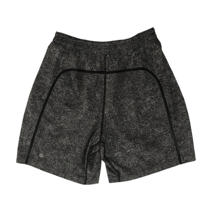 Black Abstract Active Shorts