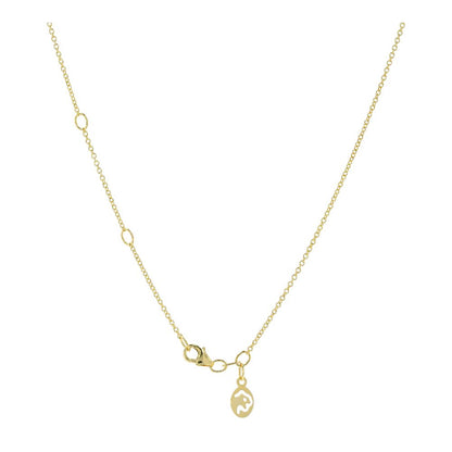 1/5 Ct 14K Gold Round And Baguette Diamond Clover Pendent Necklace
