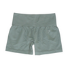 Green Solid Active Shorts