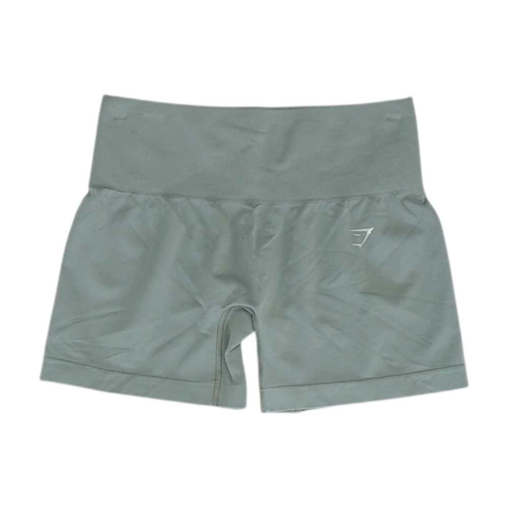 Green Solid Active Shorts