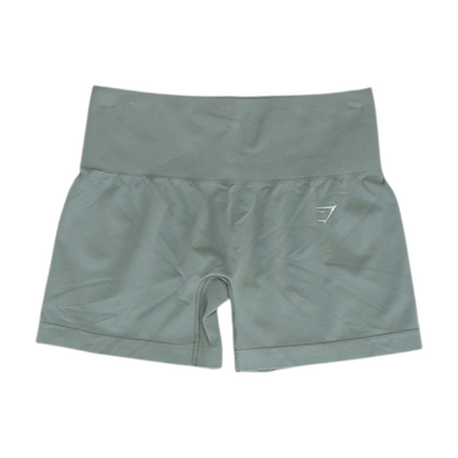 Green Solid Active Shorts