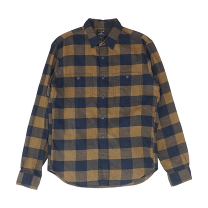 Brown Check Flannel Button Down