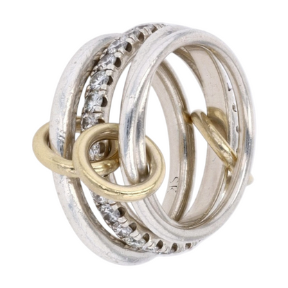 9/10 ctw Sterling Silver Diamond Band Ring