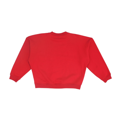 Red Solid Sweatshirt Pullover