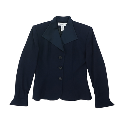 Vintage Navy Solid Blazer