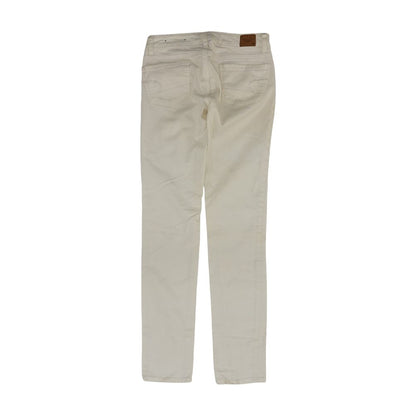 White Solid Skinny Leg Jeans