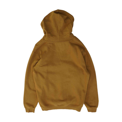 Brown Solid Hoodie Pullover