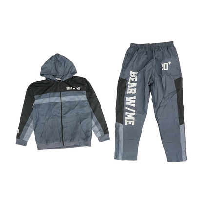 Gray Striped Pant Set