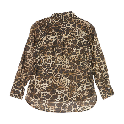 Tan Animal Print Button Down