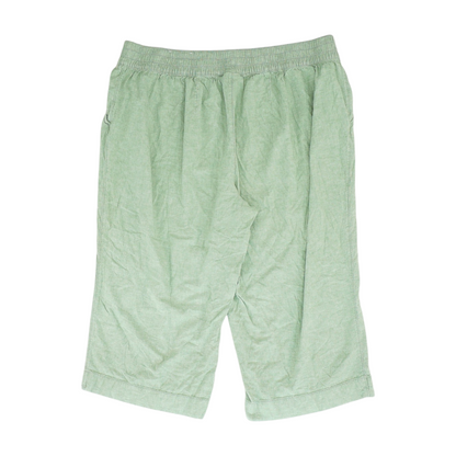 Green Solid Capris