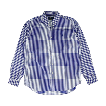 Blue Check Long Sleeve Button Down