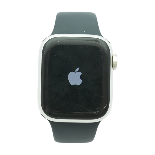 41mm Series 9 Silver Smartwatch Black Band M/L