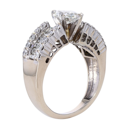 1 3/4 ctw 14K White Gold Diamond Engagement Ring