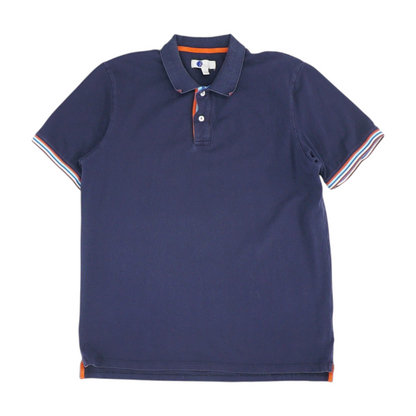Navy Solid Short Sleeve Polo