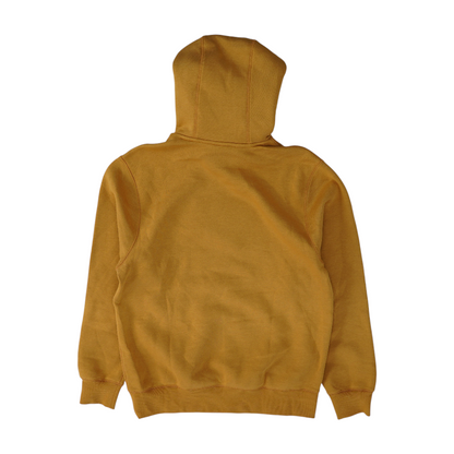 Orange Solid Hoodie Pullover