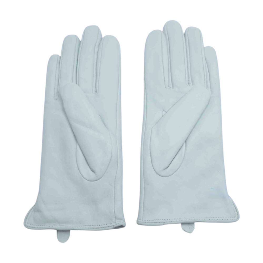 White Leather Gloves