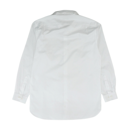 White Solid Long Sleeve Button Down