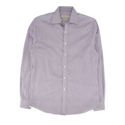 Purple Striped Long Sleeve Button Down