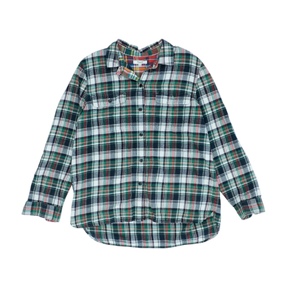 Green Plaid Flannel Button Down