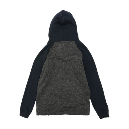 Gray Color Block Hoodie Pullover