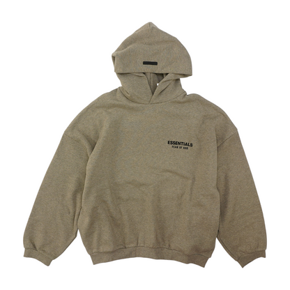 Tan Solid Hoodie Pullover