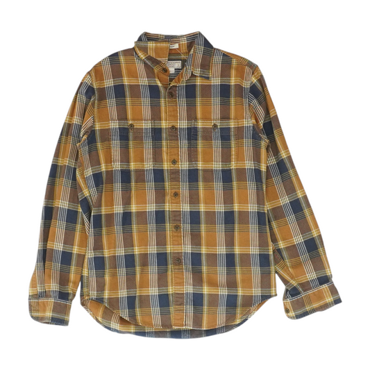 Brown Plaid Long Sleeve Button Down