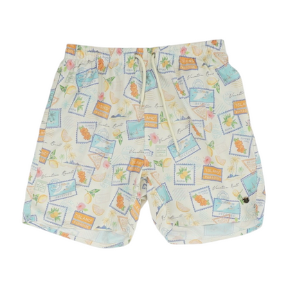 Cream Graphic Swim Bottom
