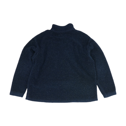 Vintage Navy Solid 1/4 Zip Pullover