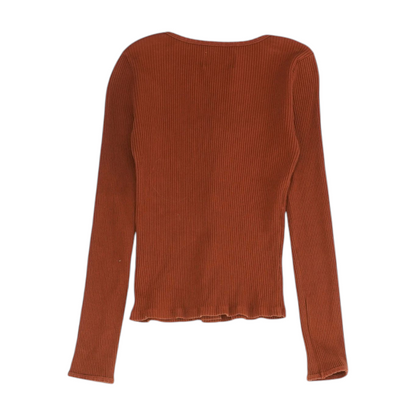 Rust Cardigan Sweater