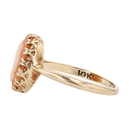 10K Yellow Gold Shell Fashion Ring